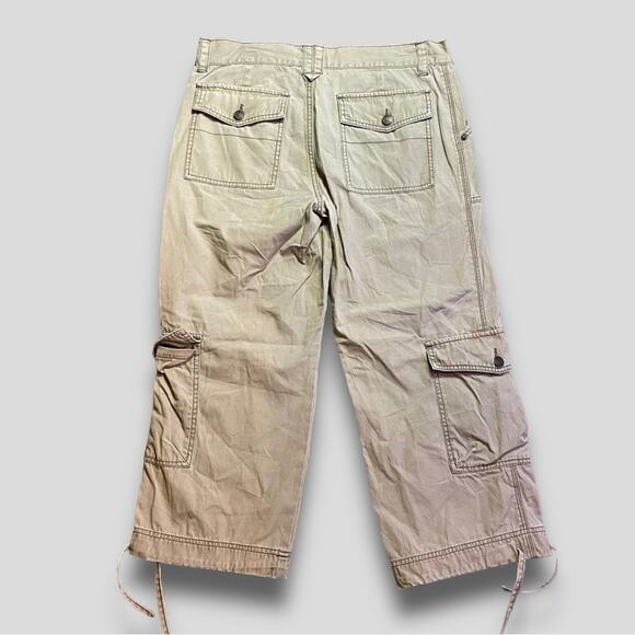 Tint Y2K Cargo Pants Cream Khaki 8 Utility Cotton Gorpcore Straight - Picture 2 of 8